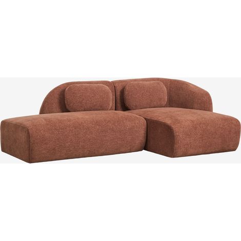 SKLUM Modulares 2-teiliges Ecksofa mit Recamiere links aus Chenille Coquette                                   