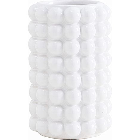 Vase Blanc en céramique pour décoration de la Maison Vase Herbe de la Pampa Boho Vase Moderne Vase décoratif pour la décoration de la Maison Vase en Argile Pot de Fleurs A9911L Blanc Grand (1/5)