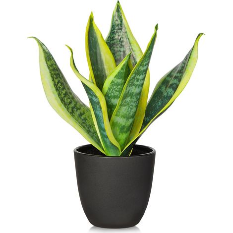 Plantes en pot artificiel - 28 cm - Plantes vertes - Décoration de table - Étagère - Chambre à coucher (1/5)