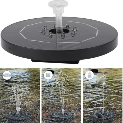 Schwimmender LED-Solarbrunnen für Vogelteiche – ABS – 120 cm mit 3000-mAh-Akku