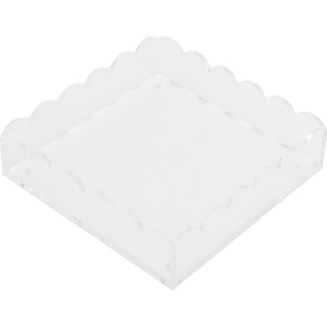Plateau en Acrylique festonné Transparent, Organisateur de Tiroir Coulissant, Plateau d'affichage à Bords Ondulés pour Photos, œuvres d'art et Bijoux, Idéal pour Le Bureau, la Salle de (1/5)