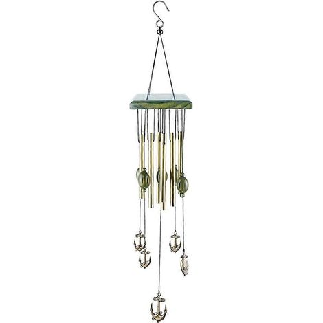 1 carillon éolien d'extérieur, carillon éolien, 8 tubes creux en aluminium, carillon éolien décoratif d'intérieur, jardin, cour et maison (chaîne d'ancrage) (1/5)