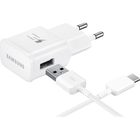 Cargador de Pared Samsung EP-TA20EWE/ 1 USB + Cable USB Tipo-C/ 2A (1/5)