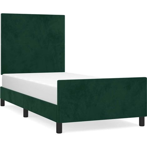 Maison Exclusive - Giroletto senza Materasso Verde Scuro 90x200 cm in Velluto (1/5)