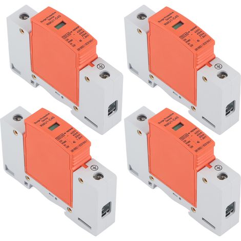 Lot de 4 parafoudres 1P à montage sur rail SPD pour usage domestique, 420 V CA, RMU1-C40 (1/5)