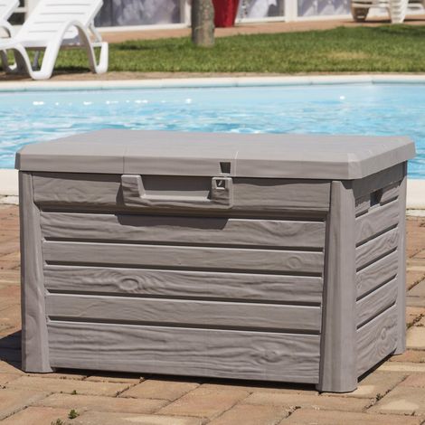 Baule in resina con coperchio73x46x50 cassapanca multiuso Florida Compact (1/5)