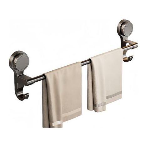 Portasciugamani monoblocco con ventosa, portasciugamani da bagno (30 cm) (1/4)