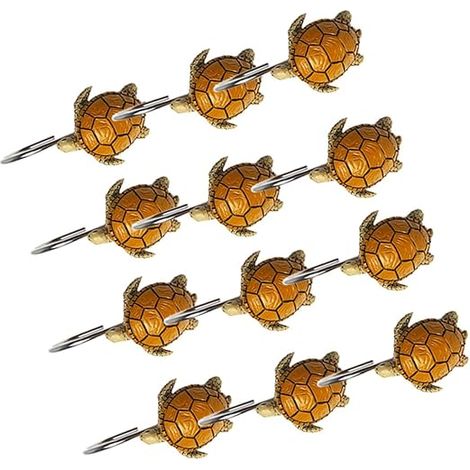 Lot de 12 crochets de rideau de douche, décoration de douche-AquaForge