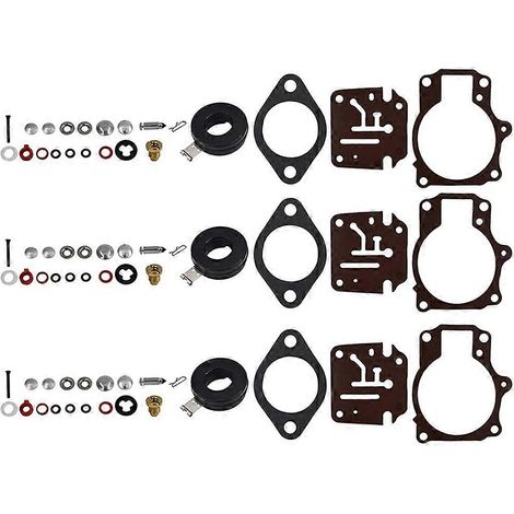 Kit de réparation de carburateur (3 pièces) avec flotteur, compatible avec les moteurs Johnson Evinrude 396701 65, 70 et 75 CV (1/5)