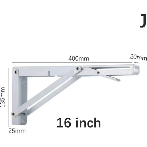 (J) Support d'angle triangulaire pliable de plusieurs tailles, robuste, réglable, pour étagères murales et de table - Quincaillerie pour la maison (1/5)