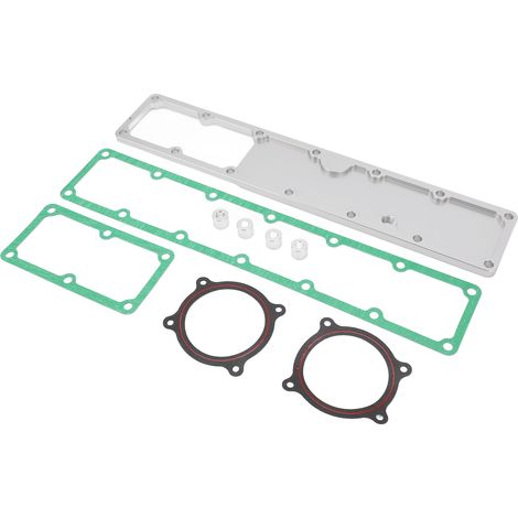 Collecteur d'admission en aluminium avec joint d'étanchéité pour Dodge Ram 2007.5-2018, moteur 6.7L, plaque de remplacement argentée, compatible diesel. (1/5)