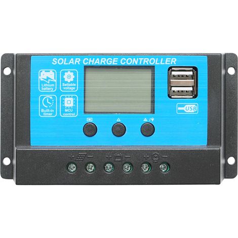 Regolatore di tensione per pannello solare 12/24V, 20A, 2 porte USB Breckner Germany (1/5)