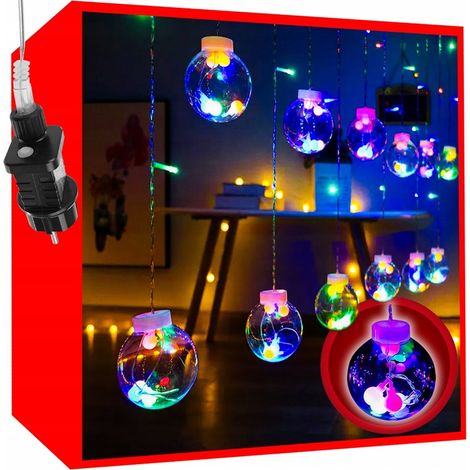 Luci per albero di Natale 108 LED Tenda di ghiaccioli per esterni Ghirlanda di palline luminose (1/5)