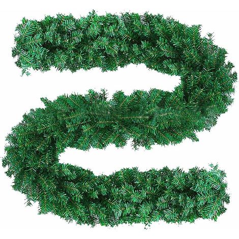 Décoration de Noël pour porte d'entrée, décoration de Noël, mur d'arbre de Noël, guirlande en rotin de 2,7 m, décoration d'intérieur, (1/4)