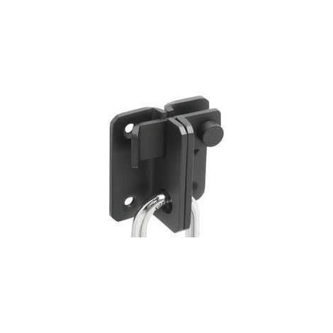 Verrou de Porte Coulissante Cadenas Moraillon Serrure de Porte Loquet de Verrouillage de Boucle Crochet Antivol, Finition Noire Mate en Acier Inoxydable, EMS3006RBFR (1/5)
