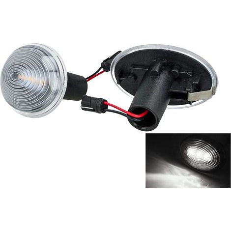 Kit Freccia Laterale a Led Side Marker Lente Trasparente Luce Bianco Per Mini R56 R57 R58 R59 2007-2013 (1/2)