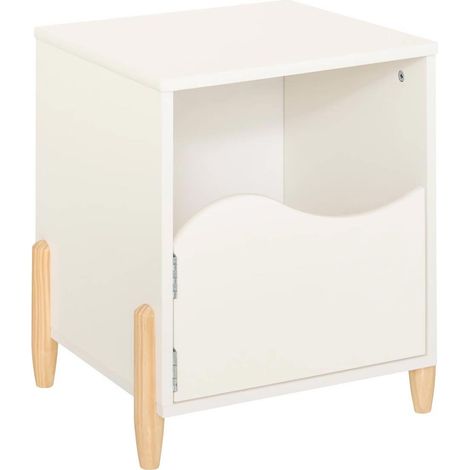Table de Chevet Enfant "Douceur" 40cm Blanc (1/5)