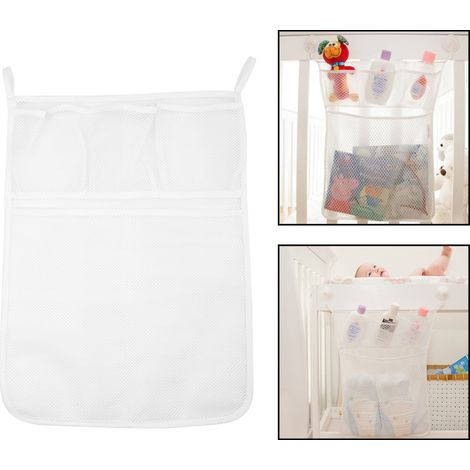 Aufbewahrungstasche aus Netzgewebe für die Badewanne – Hängender Organizer für Babyspielzeug – Wasserdichter Halter mit Saugnäpfen – Größe 45 x 32 cm (1/5)