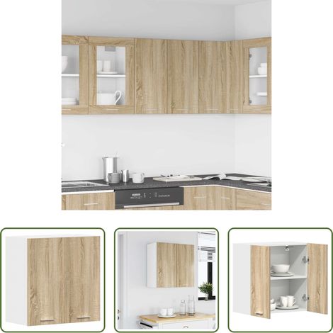 Holzwerkstoff - Hängeschrank Lyon Sonoma-Eiche 60x31x60 cm Holzwerkstoff (1/5)