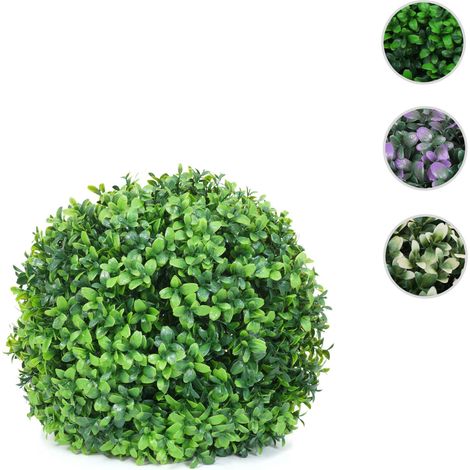 Arbuste artificiel HWC-L77 - boule de buis plante décorative boule de buis plante artificielle Buxus - Outdoor Ø 35cm - vert (1/5)