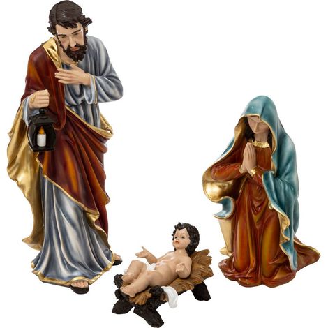 Lote de 3 santones Jesús María José H.93cm - Feeric lights & christmas