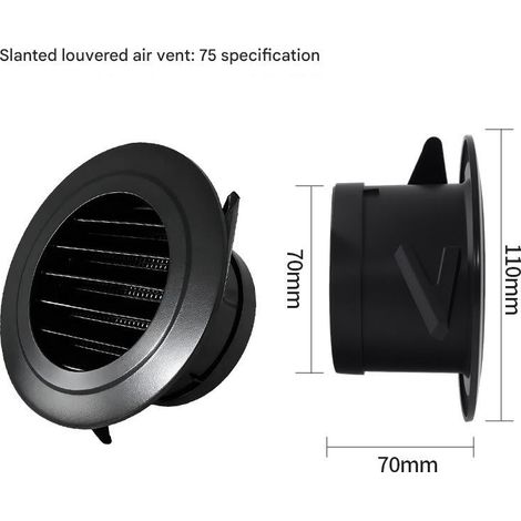 Grille d'aération ronde de 75 mm (3 pouces) avec moustiquaire intégrée, adaptée aux salles de bains, cuisines, bureaux et maisons. (1/5)