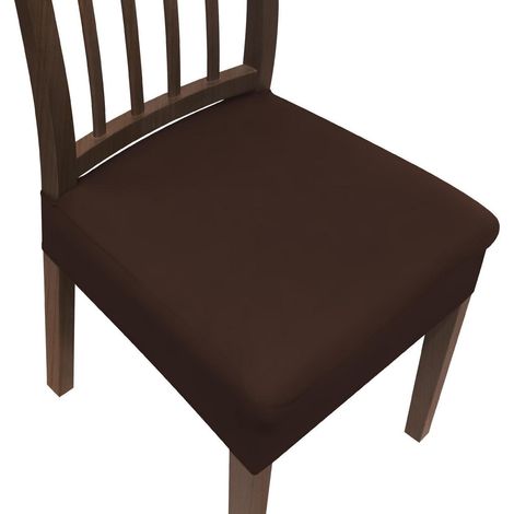 Housse de chaise extensible Kaki 6, protection siège, tissu polyester et élasthanne (1/5)