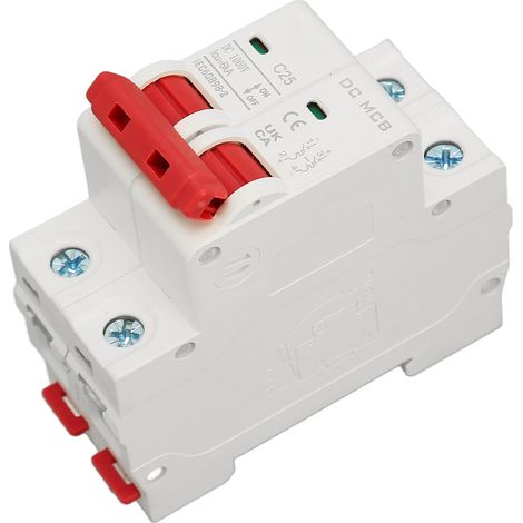 Disjoncteur miniature CC, pouvoir de coupure de 6000 A, bipolaire, pour système photovoltaïque solaire, 1000 V CC (1/5)