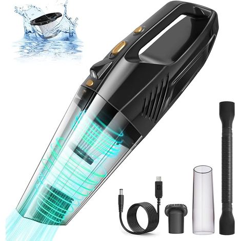 Handheld Vacuum Cleaner, Car Hand Held Vacuuming Cordless with LED Light, High 120W Powerful Vacuum Car Cleaner, Mini Wet Dry Vacuum Cleaner for Home Pet Hair or car (1/5)