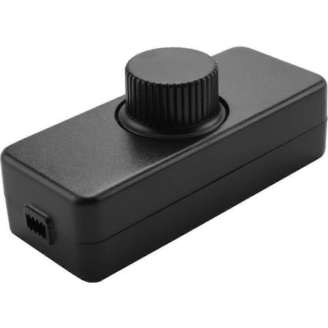 Interrupteur variateur LED en ligne, pour ampoules LED/incandescentes à intensité variable de 3 à 100 W, noir (1/5)