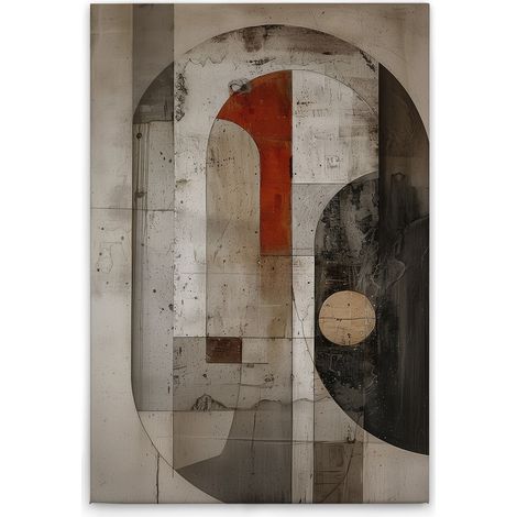 Leinwandbild Abstrakte Formen M1-No.52122 - Kunstdruck auf Leinwand in Beige Schwarz - Wandbild 30 x 45 cm (1/5)