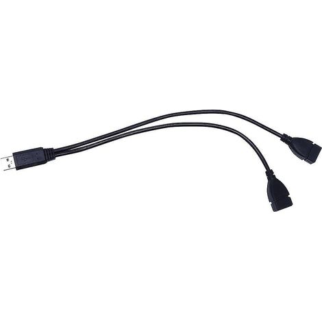 USB-Splitter, USB 2.0 Y-Splitter-Ladekabel 1 Stecker auf 2 Buchsen Netzkabel (1/4)
