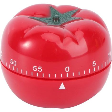 Mechanischer Küchentimer mit 60 Minuten Laufzeit aus tomatenrotem Kunststoff Drehbarer Timer für den Hausgebrauch mit Koch und Erinnerungsfunktio (1/5)