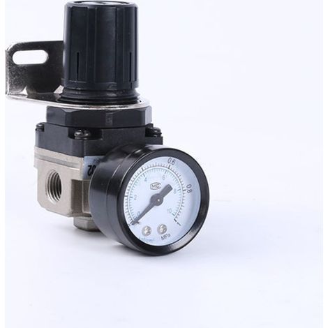 AR2000 - 1/4" Air Pressure Regulator, Air Operated Compressor with Gauge, Aluminum Alloy Adjustable Air Pressure Gauge Valve with Bracket (1/3)