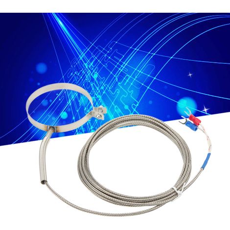 Fil thermocouple annulaire BERM/BERM pour trémie de machine de moulage par injection, 0-400 °C, diamètre de l'anneau 60 mm, longueur 3 m (1/5)