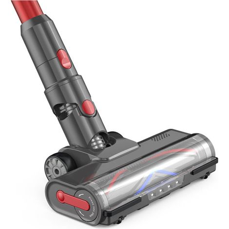 Brush for Dyson V7 V8 V10 V11 V15, Dyson Brush Head with Turbo Brush and Soft Velvet Brush, 4 LEDs and Trigger Lock, Dyson Accessory for Carpets and Hardwood Floors (1/4)