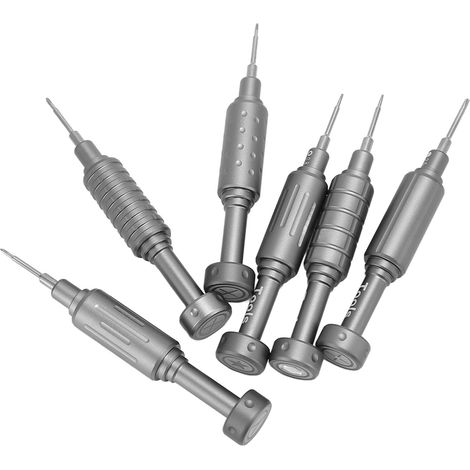 Ensemble de 6 tournevis de réparation pour téléphones portables, fabriqué en alliage d'aluminium haute dureté et résistant à l'usure, tournevis magnétique, adapté aux tablettes, téléphones portables e (1/5)