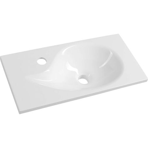 Sapho - Lavamanos Aqua, 505x250 cm, sin rebosadero, orificio para grifo a la izquierda, blanco 10053 (1/5)
