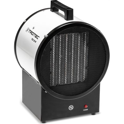 Trotec – Chauffage soufflant céramique 5 kW – Débit d'air 575 m³/h – 2 niveaux de chauffe et air froid – Protection anti-surchauffe