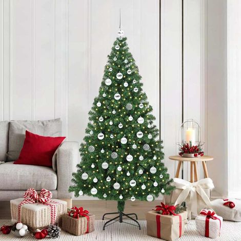 Künstlicher Weihnachtsbaum mit 300 LEDs mit Ständer Grün 180 cm