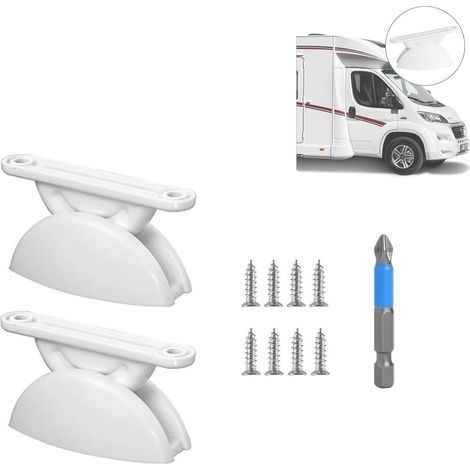 2 Paires Bloc Porte Caravane en Plastique, Bloque Porte Camping Car, Retenue de Porte Caravane, T Forme Arret de Porte Camping Car pour Cargo Remorque RV Bateaux (1/4)