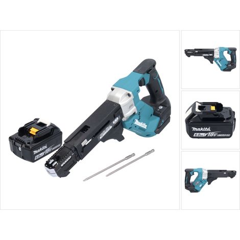 Makita DFR 551 G1 Akku Magazinschrauber 18 V 25 - 55 mm Brushless + 1x Akku 6,0 Ah - ohne Ladegerät (1/5)