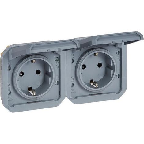 Multipack Legrand 2F VV-SSDO HZ SL IP44 GR (069576L PLEXO NEW) - 5 Stück