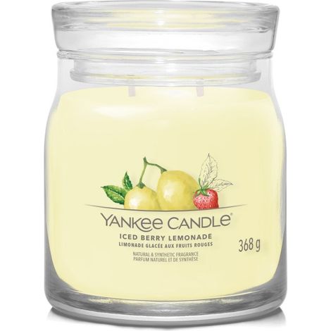 Iced Berry Lemonade – Yankee Candle Signature – Mittlere Kerze mit zwei Dochten – Neuheit 2022 (1/4)