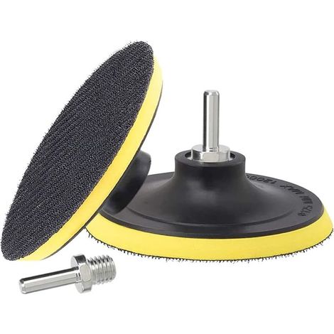 Set of 2 grinding discs (125 mm), grinding pads with M14 thread, hook and loop fastener and grinding and polishing pads for drill and angle grinder (1/5)