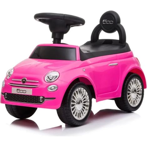 Primi Passi Fiat 500 Cavalcabile - 1 a 3 anni - con Corno - Rosa (1/5)