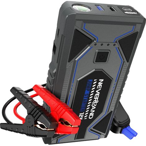 Démarreur de voiture, 6500A de courant de pointe, compatible avec les moteurs à essence de 6,0 L, pompe à air de 150 PSI, conception étanche, éclairage LED tactique (1/5)