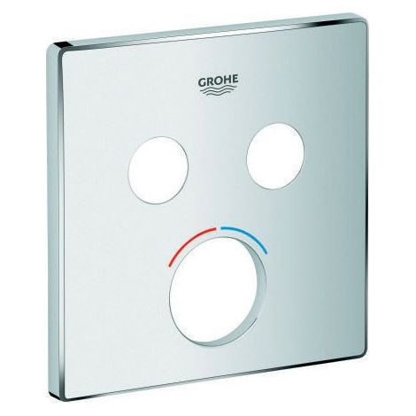 GROHE Rosone 46995 quadrato per miscelatore con 2 valvole di intercettazione cromo, 46995000 (1/3)