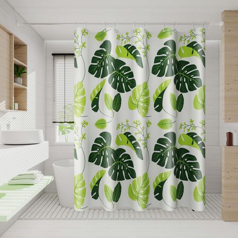1 Cortina de ducha, PEVA, impermeable, 3D, baño, camping (1/5)
