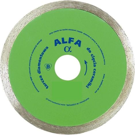 Disco diamantato liscio per piastrelle Alpha 115 mm - TD-115 alfa